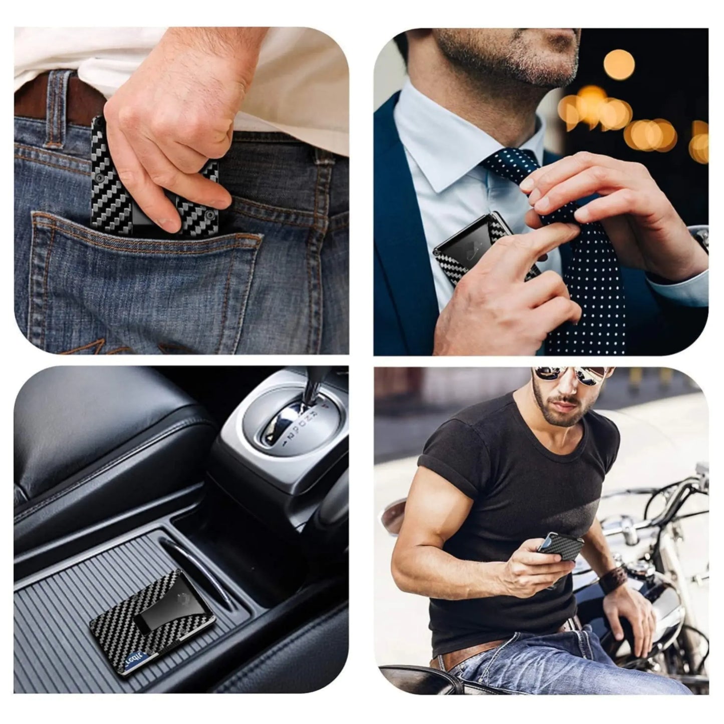 Lumora Carbon Fibre Wallet — Minimal Design, Maximum Security